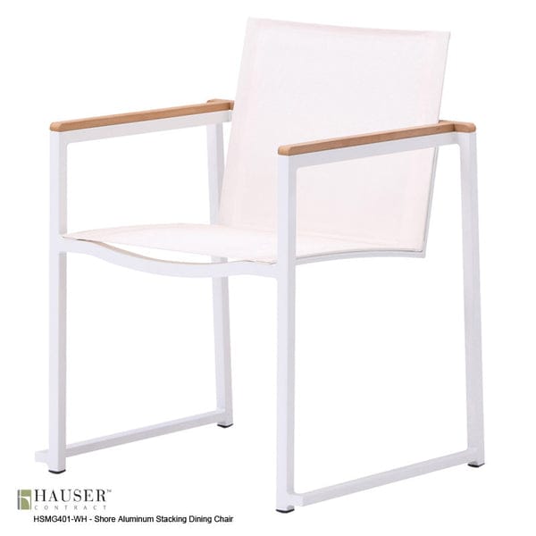 Shore Aluminum Stacking Dining Chair