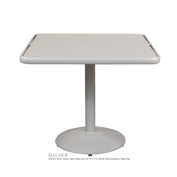 36" Square Plain Saville Table-GS-621-TB-AL w/ GS-16-TT-PL-36x36