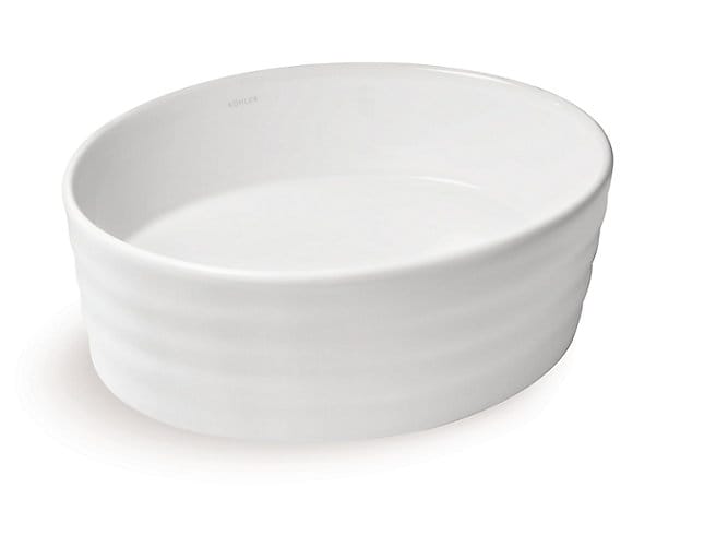 Tresham Oval vessel lavatory without faucet hole
