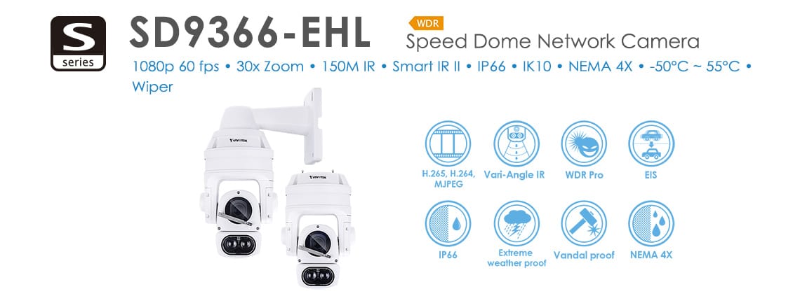 Speed Dome Network Camera Sd9366-ehl