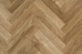 HW076 Gold Leaf European Oak Herringbone Prime Grade 70mm x 350mm Solid Wood Flooring