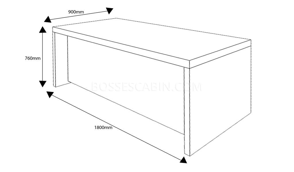 Lexon 6 Ft. Office Desk With Side Cabinet - Bctlx-11 1.8