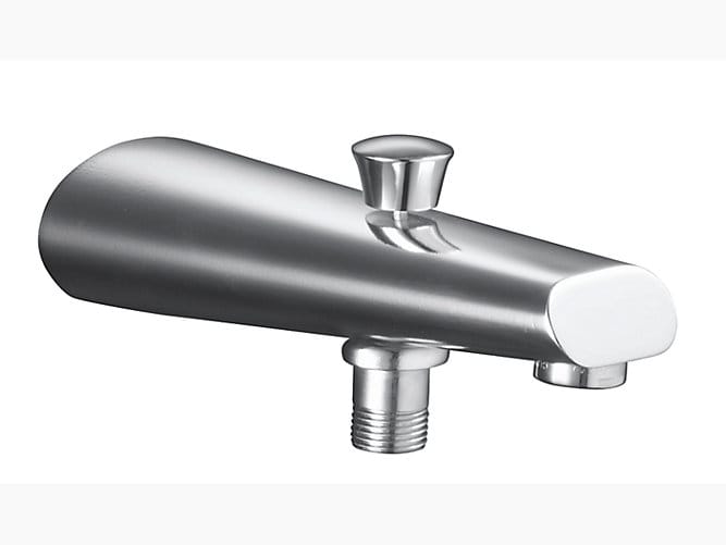 Bath spout with diverter in polished chrome
