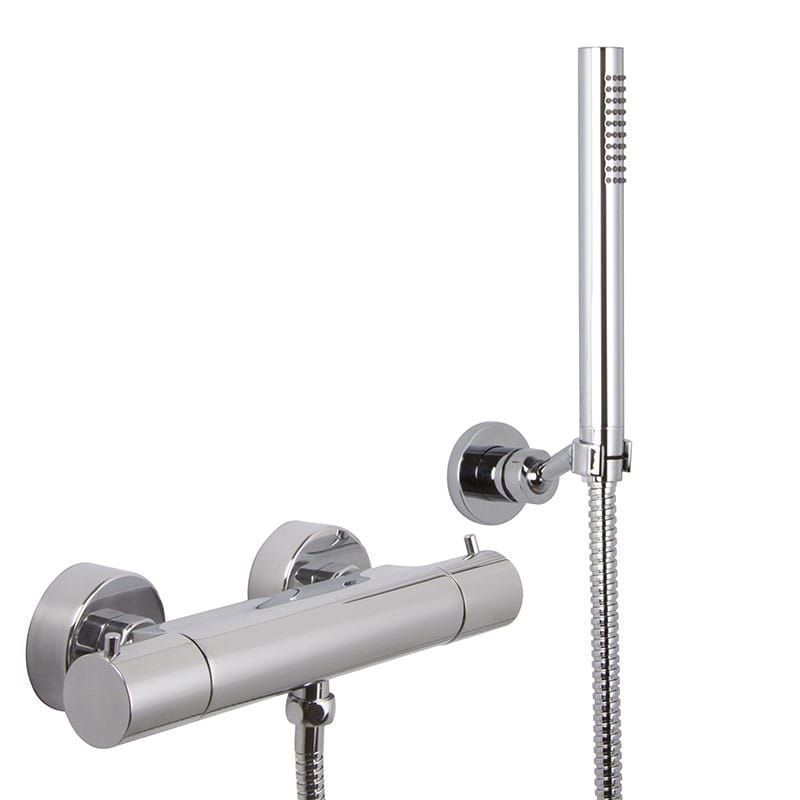 F4275 Exposed Thermostatic Shower Mixer with Shower Set with Metal Handles