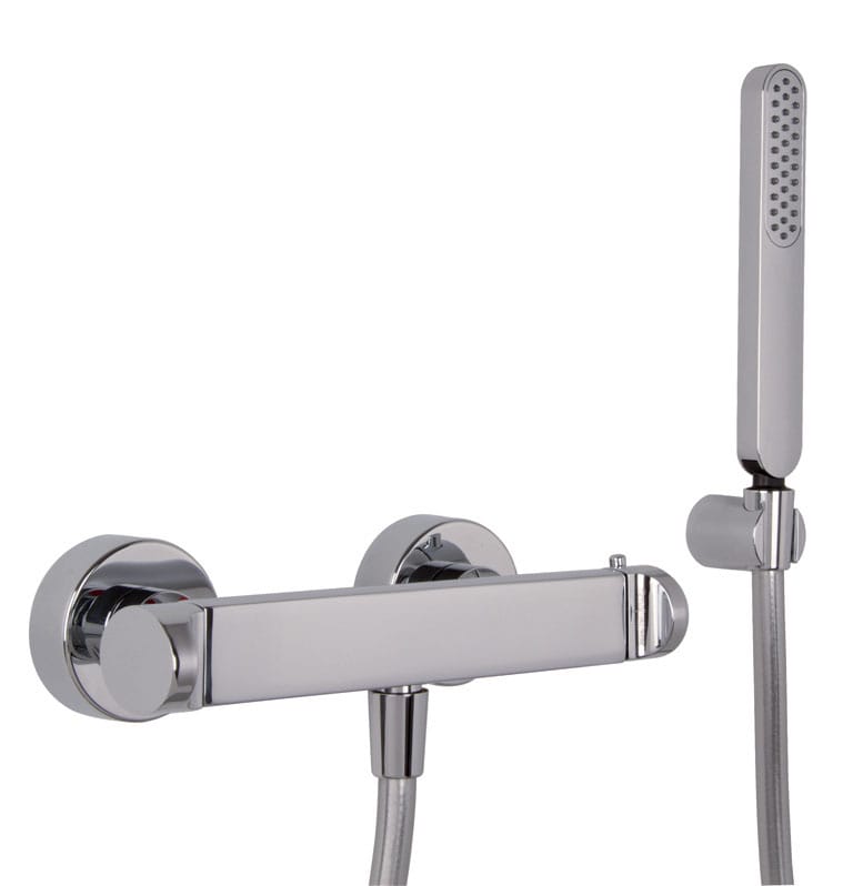 F4225 Exposed Thermostatic Shower Mixer with Shower Set with Metal Handles