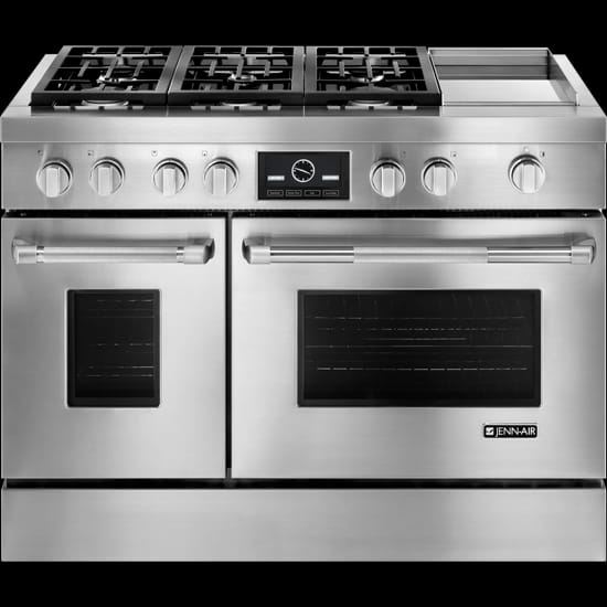 Pro-Style® Dual-Fuel Range with Griddle and MultiMode® Convection, 48"-JDRP548WP