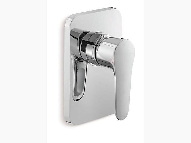 July Recessed shower faucet trim with lever handle in polished chrome
