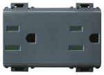 Two 2P+E15A 127V USA SICURY outlets grey