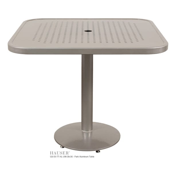 36" SQ Park Table-GS-55-TT-AL-36x36 w/ GS-621-TB-AL