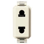 2P 15A USA+EU outlet for ø4,8mm plug