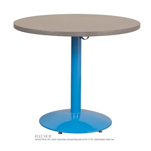 36" Dia Solid Surface Table-GS-622-TB-AL-SR Dome with GS-07-TT-36 Solid Surface Table Top