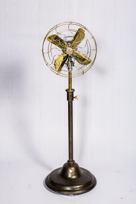 Brass floor standing Fan