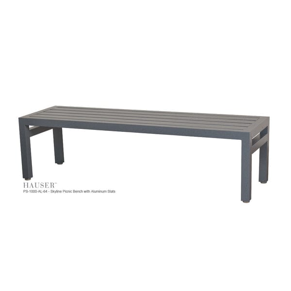 Skyline Picnic Bench With Aluminum Slats-PS-1000-AL-AL-64 - Skyline Picnic Bench