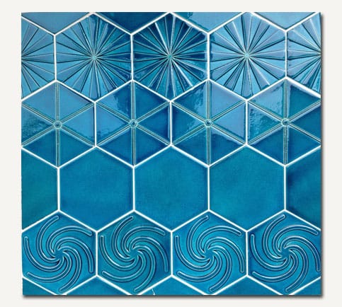 Azul Hexgon Swirl Crown  Pinpoint 118