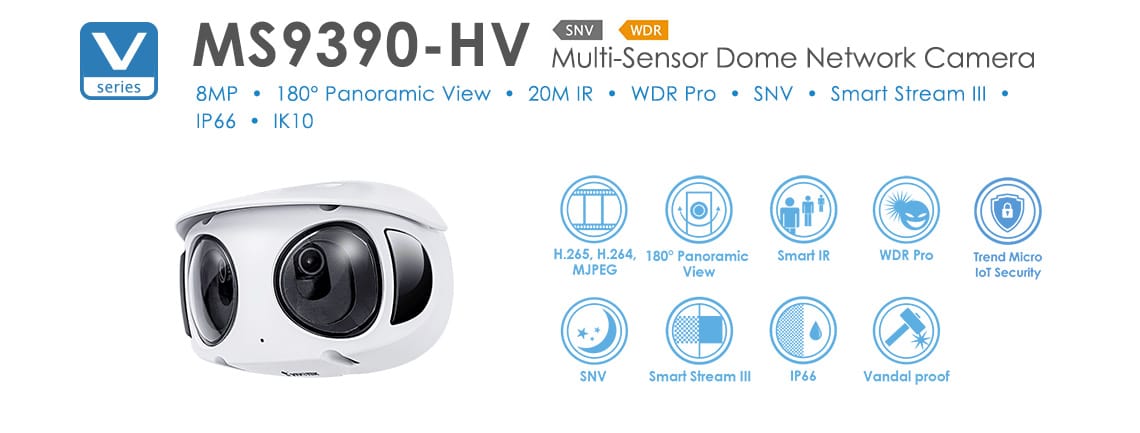 180° Panoramic Network Camera Ms9390-hv