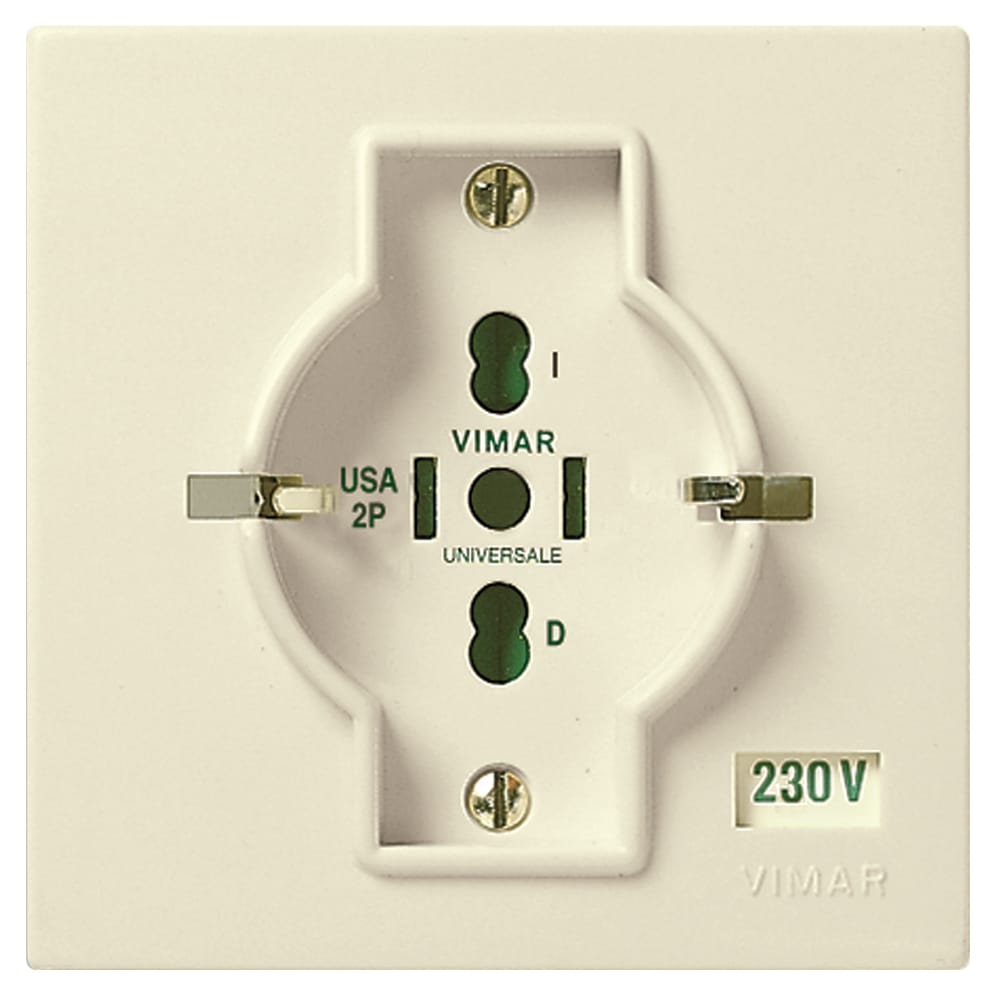 2P+E 16A universal outlet ivory