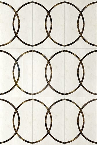 Demi-Circle Inlay 2D Tile NT7D