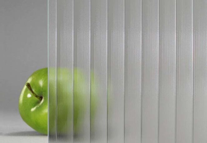 EcoGlass Ridged Fluted Textured Architectural Glass