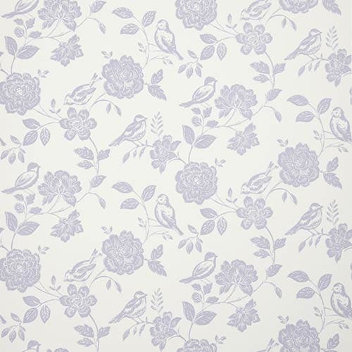 Bird Garden Wallpaper Lavender