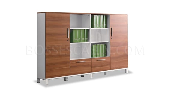 E-half 4 Door Filing Cabinet & Book Shelf - Bcsh-97