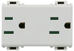 Two 2P+E15A127V USA SICURY outlets white