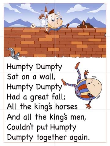 Mural Name-English Poem Humpty