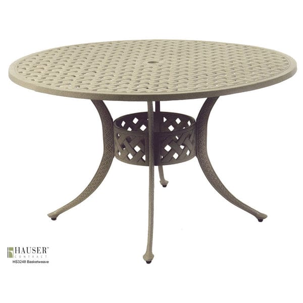 Basketweave Round Dining Table-HS3248 Basketweave