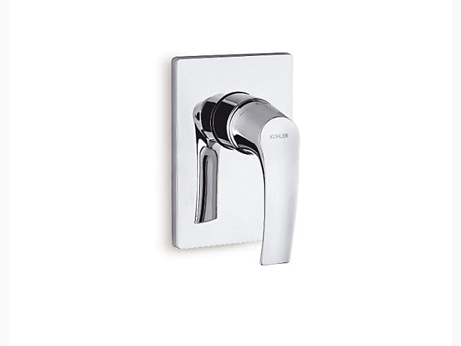 Symbol Recessed shower faucet trim with lever handle in polished chrome
