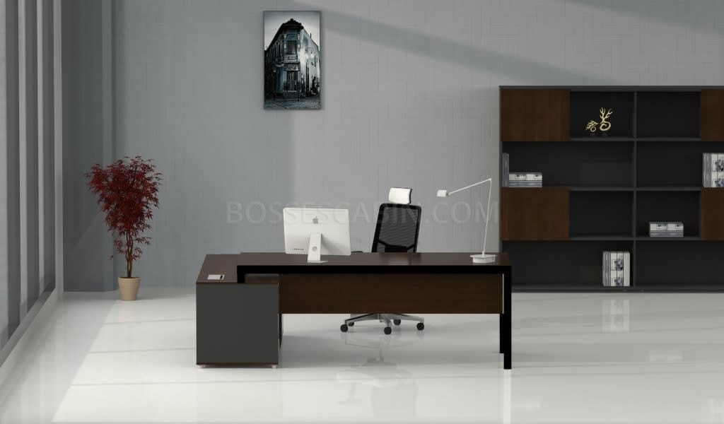 Berlin 6 Ft. Office Table With Side Cabinet - Bctw-b 1.9m