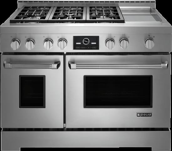 48” Pro-Style® LP Range with Griddle and MultiMode® Convection System-JLRP548WP