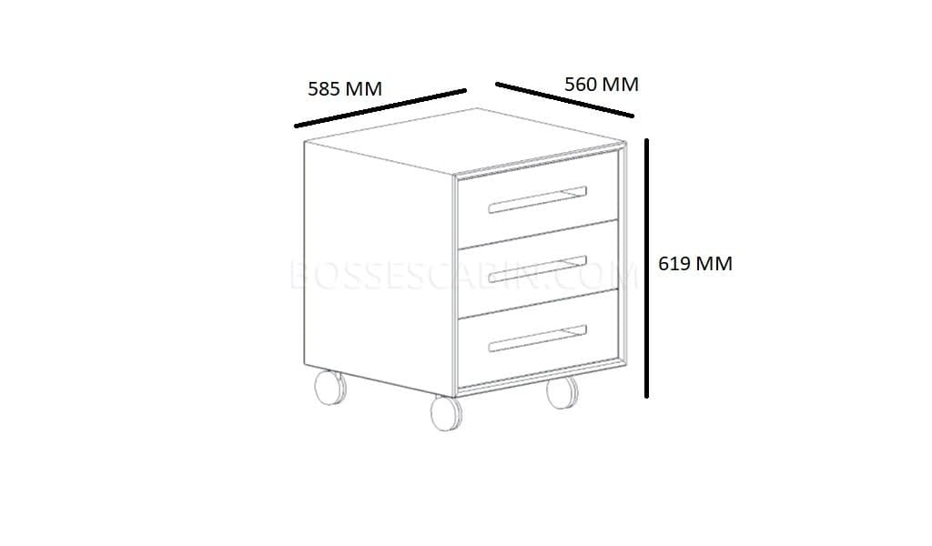 Kross 7 Ft. Office Desk With Mobile Pedestal - Bctk-16