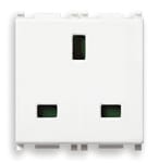 2P+E 13A English outlet white