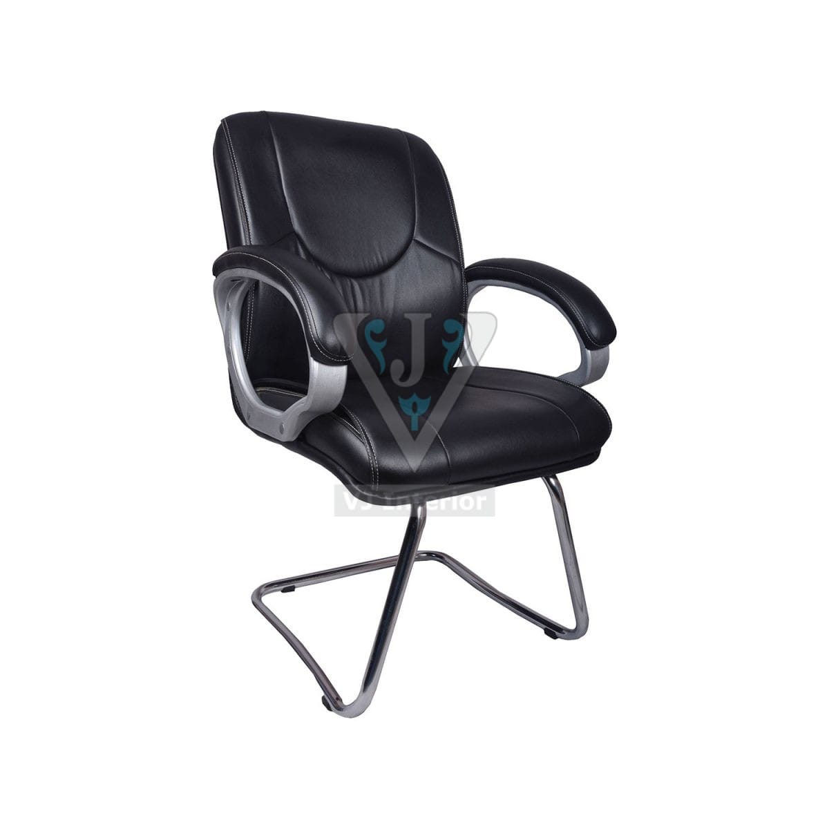 The Luctator Black Visitor Chair With Fix Frame