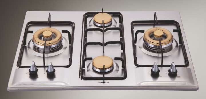 Multi Flame Control Built In Hob With Brass Burners MFC 4B 70 DX LD 