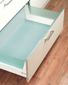 Toughened Glass Side Panel for Elite Drawer w/Fittings