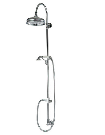 Shower column with anti-limescale showerhead Ø220mm and handshower