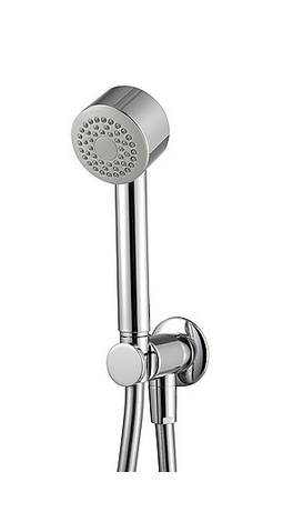 Antilimescale handshower set Diam. 70mm with water outlet and support