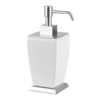 Standing Soap Dispenser With White Ceramic