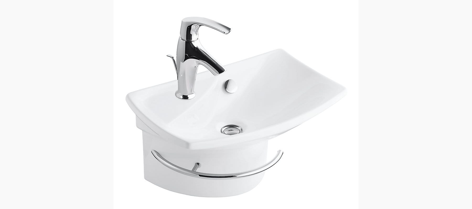 Escale Wall-Mount Lavatory With Single Faucet Hole