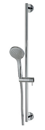 Sliding bar with antilimescale Diam.100 mm handshower set with water outlet