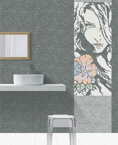  Crystal White & Black Wall Tiles India