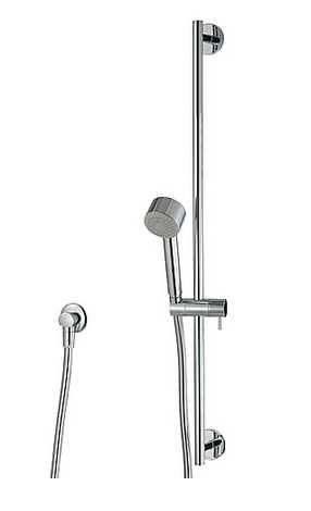 Sliding bar with antilimescale Diam.70 mm handshower set with water outlet