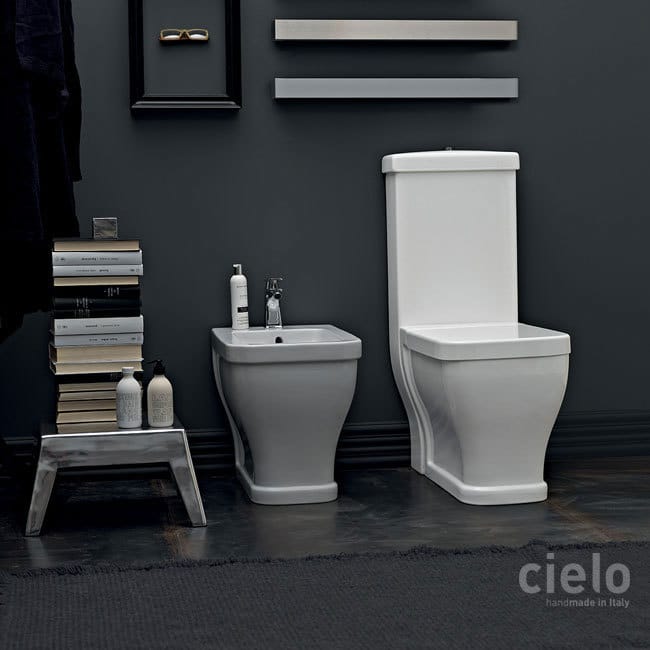 Quadro Monoblock Toilet and Bidet White