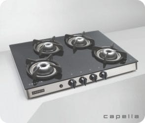 CTC Cuatro Crystal 70cm Glass Gas Hob