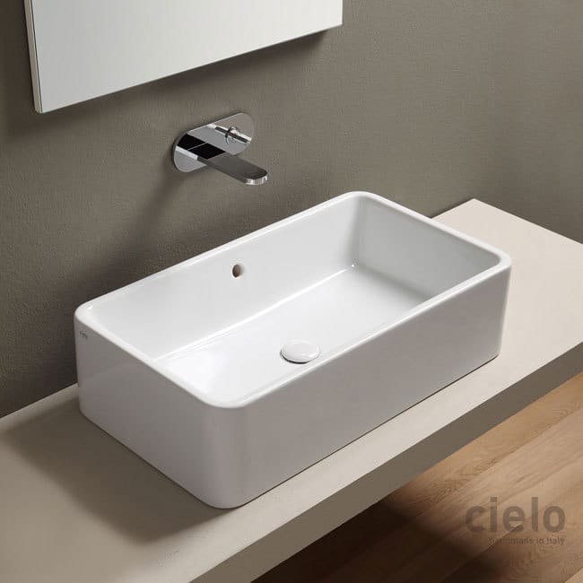 Rectangular On Top Washbasin 75 White