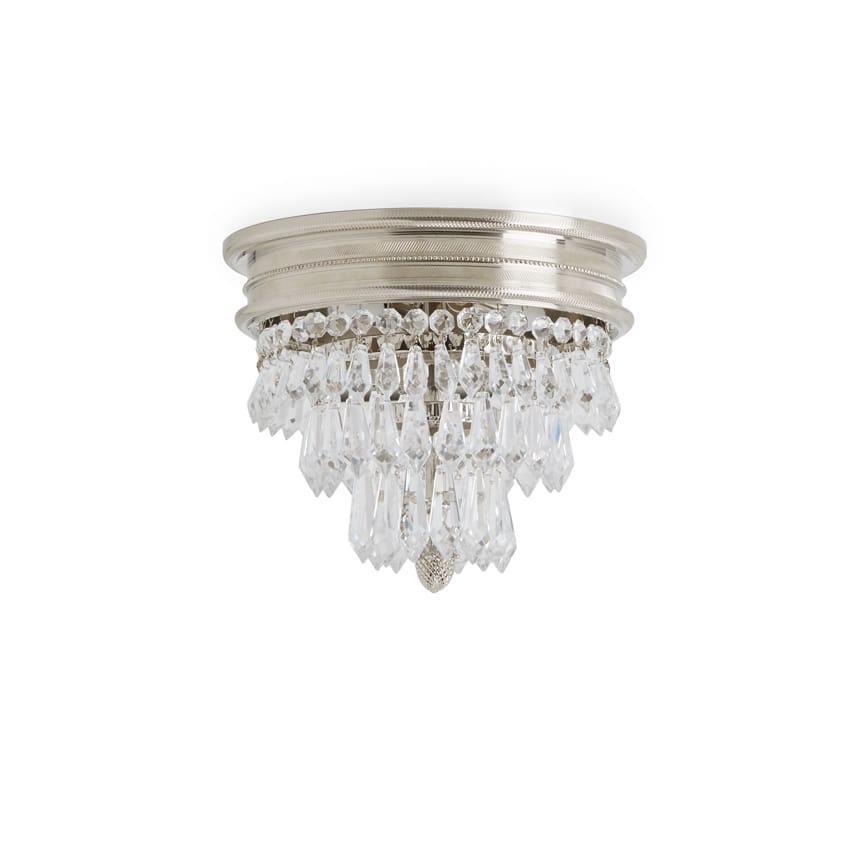  Knurled Crystal Prism Ceiling Light