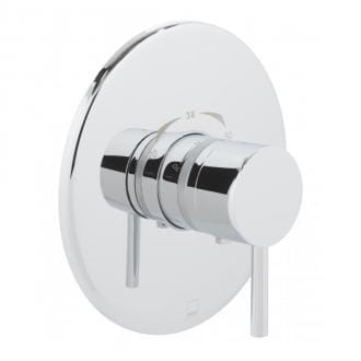 Axiotherm Single Lever Wall Mounted Concealed Thermostatic Valve With Round Backplate