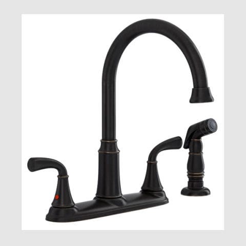 Tinley 2-Handle High-Arc Kitchen Faucet with Separate Side Spray