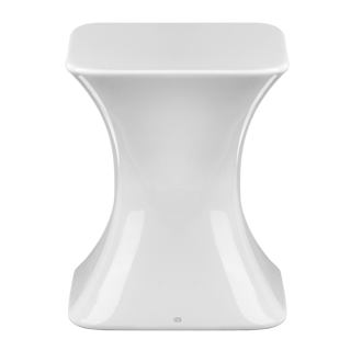 Bright White Gres Stool