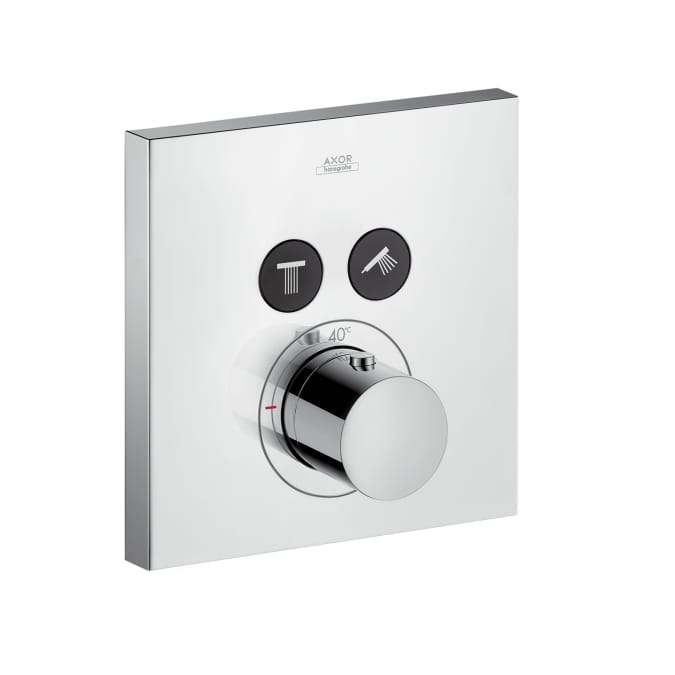 Axor Showerselect Square Thermostatic Mixer For Concealed Installation For 2 Outlets